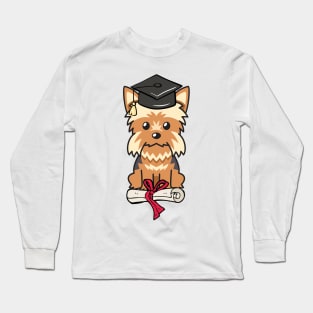 Funny yorkshire terrier is graduating Long Sleeve T-Shirt